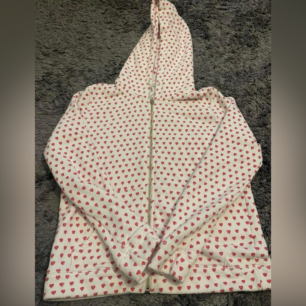 Roller rabbit jacket White with pink hearts